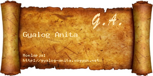 Gyalog Anita névjegykártya